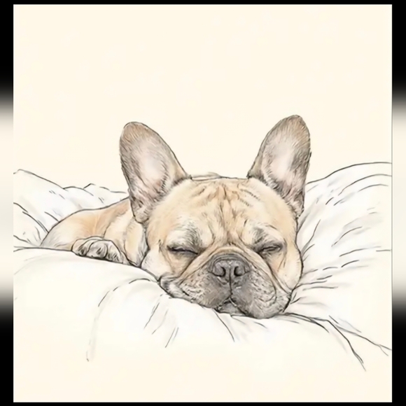 2 French Bulldog Art Print 9x12 And 8.5x11 1 Of Each Design - Picture 2 of 2